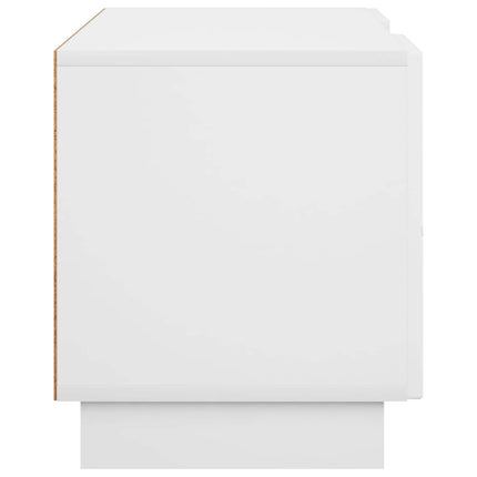TV-bord 140 x 34.5 x 40 cm Hvid højglans Konstrueret træ