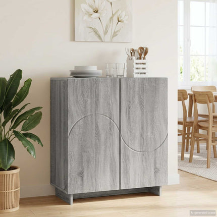 Skænk Grå Sonoma 67 x 34,5 x 75 cm Konstrueret træ