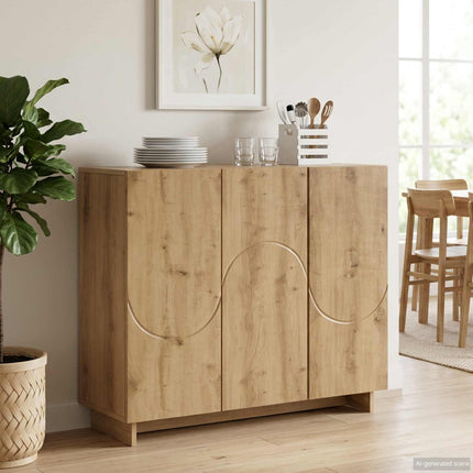 Sideboard Artisan-eg 85.5 x 31 x 75 cm Konstrueret træ