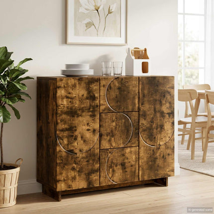 Sideboard Røget eg 85.5 x 31 x 75 cm Konstrueret træ