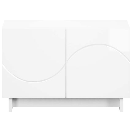 TV-bord 60 x 34.5 x 40 cm Hvid højglans Konstrueret træ