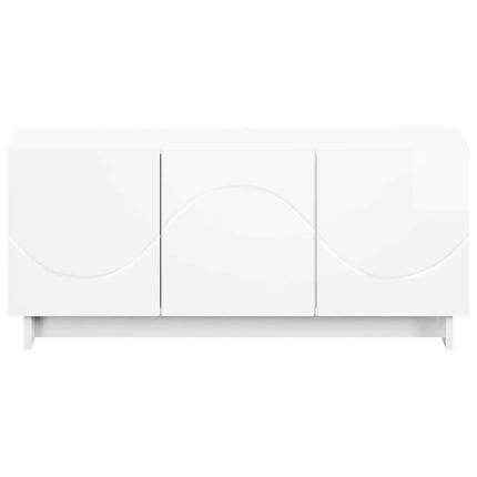 TV-bord 90 x 34.5 x 40 cm Hvid højglans Konstrueret træ