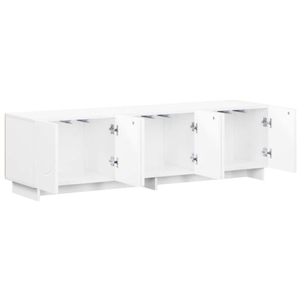 TV-bord 140 x 34.5 x 40 cm Hvid Konstrueret træ