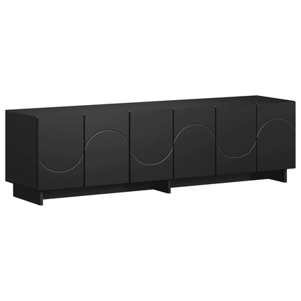 TV-bord 140 x 34.5 x 40 cm Sort Konstrueret træ