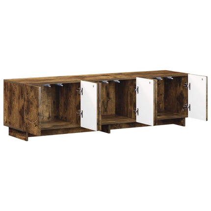 TV-bord 140 x 34.5 x 40 cm Røget eg Konstrueret træ