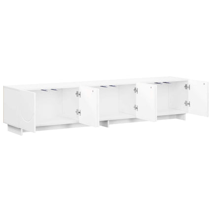 TV-bord 179,5 x 34,5 x 40 cm Hvid Konstrueret træ