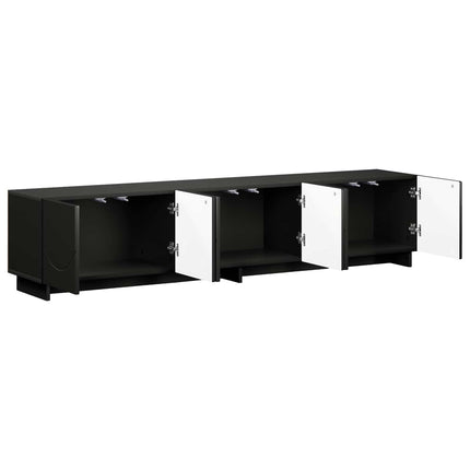 TV-bord 179,5 x 34,5 x 40 cm Sort Konstrueret træ