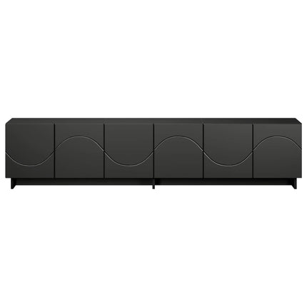 TV-bord 179,5 x 34,5 x 40 cm Sort Konstrueret træ