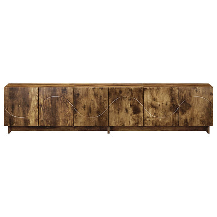 TV-bord 179,5 x 34,5 x 40 cm Røget eg Konstrueret træ