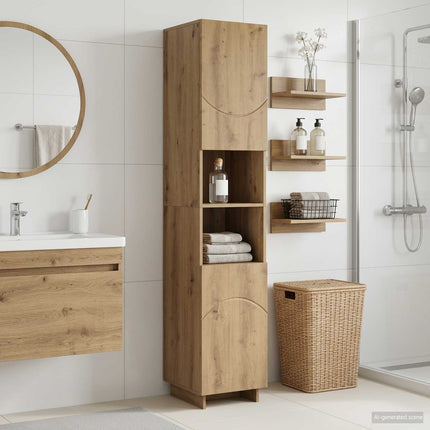 Badeværelsesskab Artisan-eg 36.5 x 38 x 180 cm Konstrueret træ