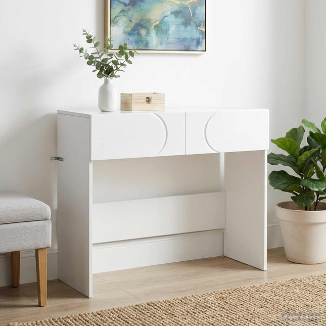 Konsolbord Hvid 96,5 x 38 x 75 cm Konstrueret træ