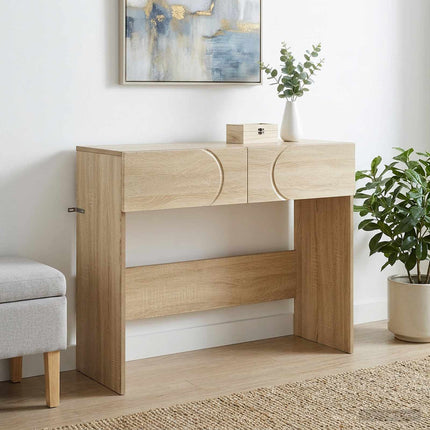 Konsolbord Sonoma-eg 96,5 x 38 x 75 cm Konstrueret træ