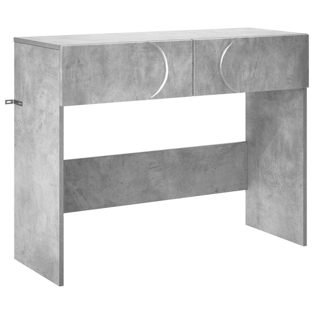 Konsolbord Betongrå 96,5 x 38 x 75 cm Konstrueret træ