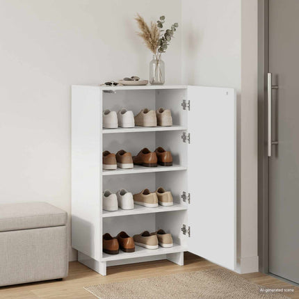 Sko skab 48 x 38 x 87,5 cm Konstrueret træ Hvid
