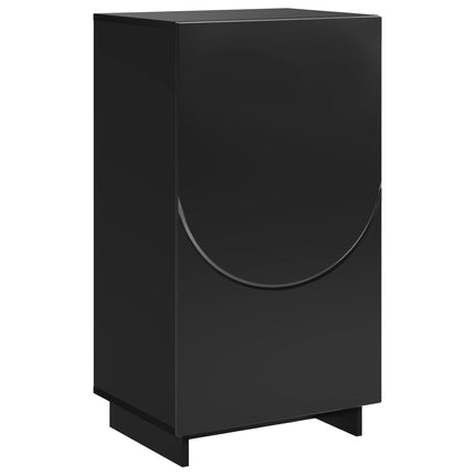 Sko skab 48 x 38 x 87,5 cm Konstrueret træ Sort