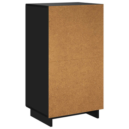 Sko skab 48 x 38 x 87,5 cm Konstrueret træ Sort