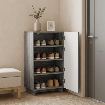 Sko skab 48 x 38 x 87,5 cm Konstrueret træ Grå Sonoma