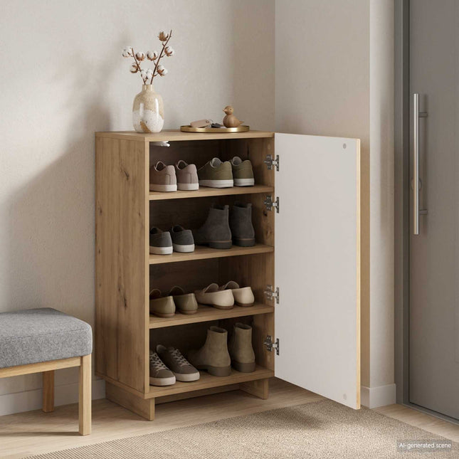 Skoskab 48 x 38 x 87,5 cm Konstrueret træ Artisan-eg