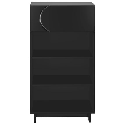 Sko skab 48 x 38 x 87,5 cm Konstrueret træ Sort