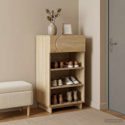 Sko skab 48 x 38 x 87,5 cm Konstrueret træ Sonoma-eg