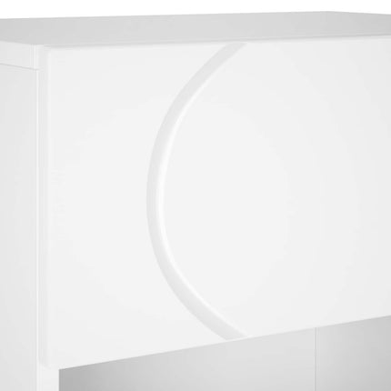 Sko skab 48 x 38 x 87,5 cm Konstrueret træ Hvid højglans