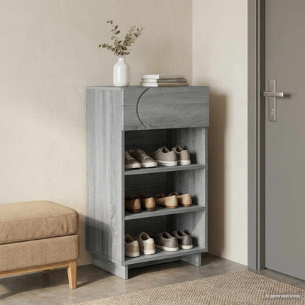 Sko skab 48 x 38 x 87,5 cm Konstrueret træ Grå Sonoma