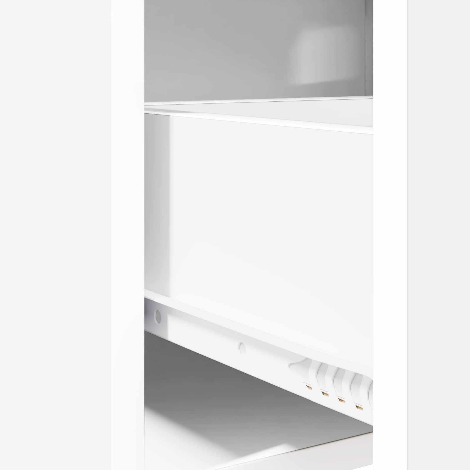 Sengeborde 2 pcs Hvid 40 x 30 x 60 cm Konstrueret træ