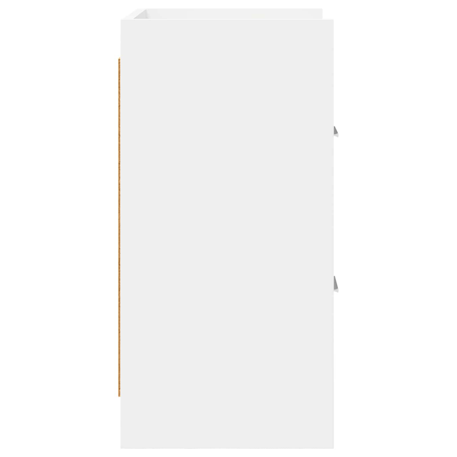 Sengeborde 2 pcs Hvid 40 x 30 x 60 cm Konstrueret træ