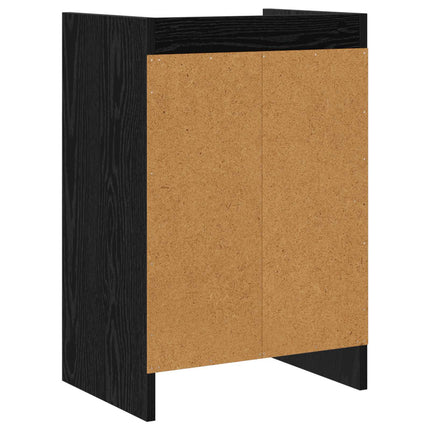 Sengeborde 2 pcs Sort eg 40 x 30 x 60 cm Konstrueret træ