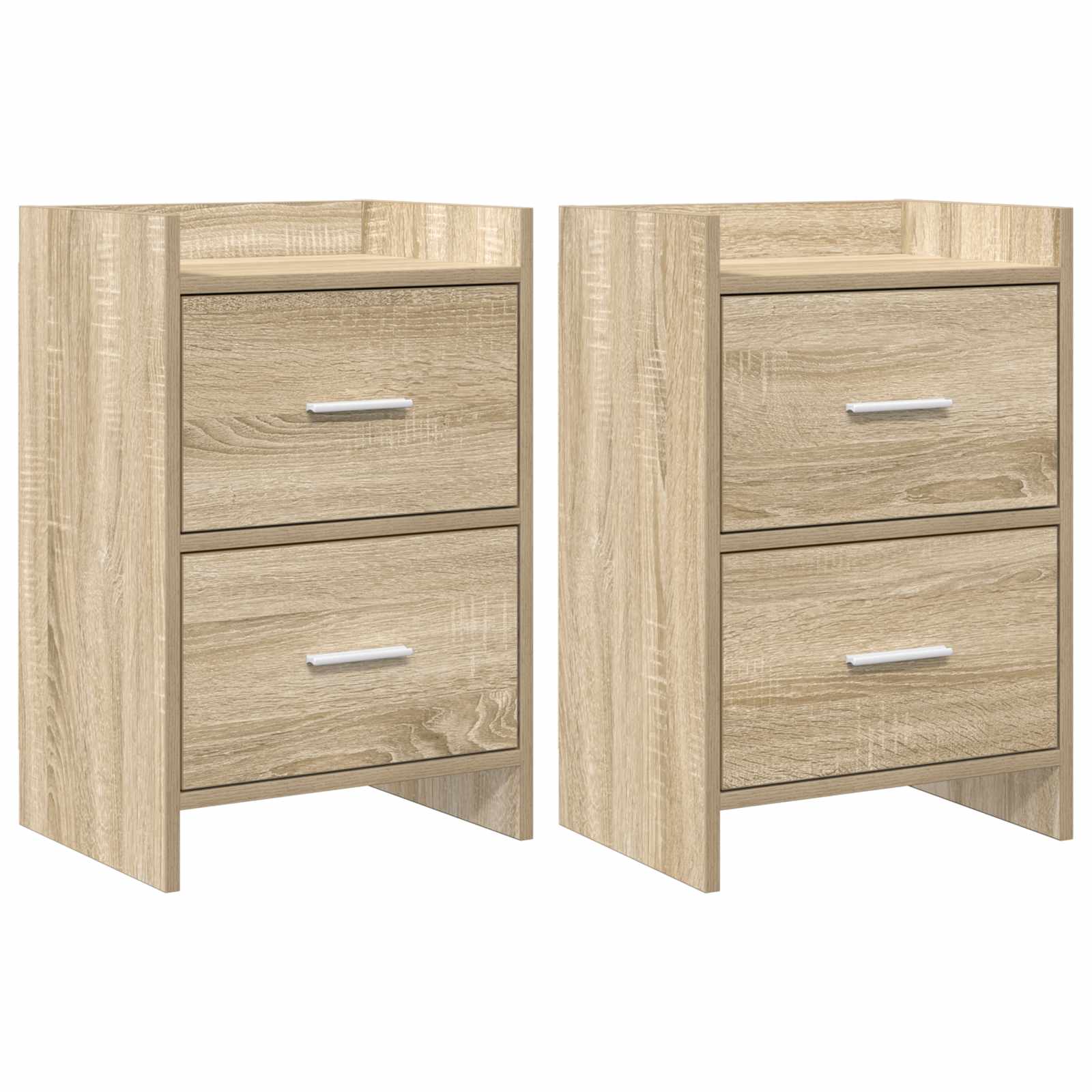 Sengeborde 2 pcs Sonoma-eg 40 x 30 x 60 cm Konstrueret træ