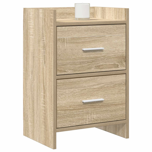 Sengeborde 2 pcs Sonoma-eg 40 x 30 x 60 cm Konstrueret træ