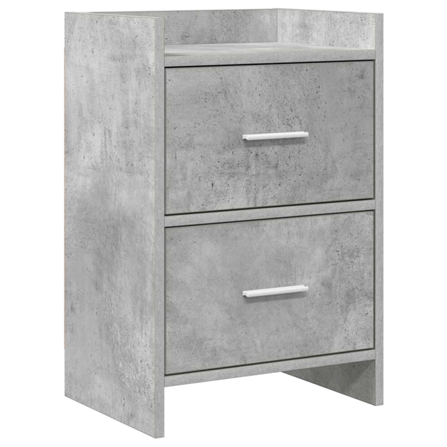 Sengeborde Betongrå 40 x 30 x 60 cm Konstrueret træ