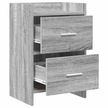 Sengeborde 2 pcs Grå Sonoma 40 x 30 x 60 cm Konstrueret træ