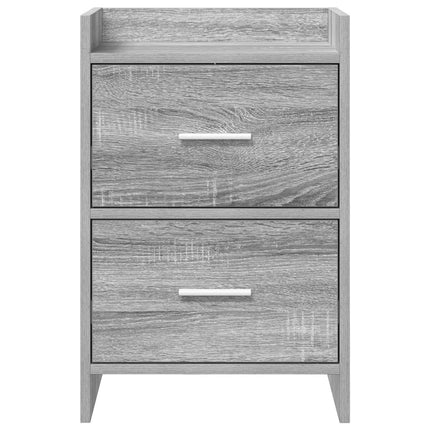 Sengeborde 2 pcs Grå Sonoma 40 x 30 x 60 cm Konstrueret træ