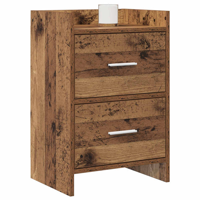 Sengeborde 2 pcs Gammelt træ 40 x 30 x 60 cm Konstrueret træ