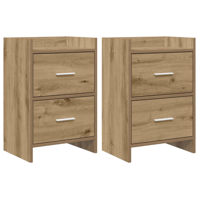 Sengeborde 2 pcs Artisan-eg 40 x 30 x 60 cm Konstrueret træ