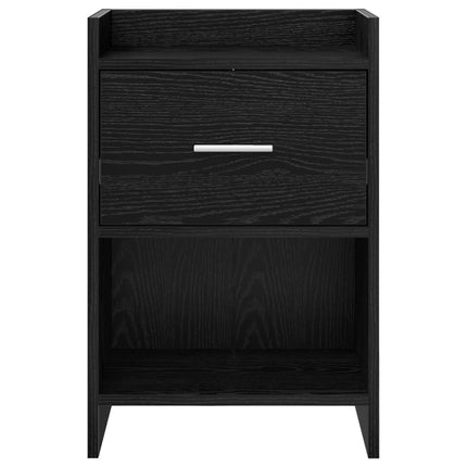 Sengeborde Sort eg 40 x 30 x 60 cm Konstrueret træ