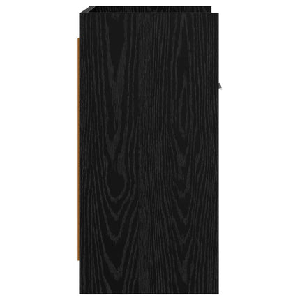 Sengeborde 2 pcs Sort eg 40 x 30 x 60 cm Konstrueret træ