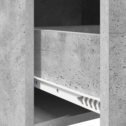 Sengeborde 2 pcs Betongrå 40 x 30 x 60 cm Konstrueret træ