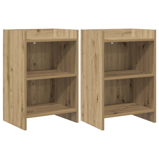Sengeborde 2 pcs Artisan-eg 40 x 30 x 60 cm Konstrueret træ