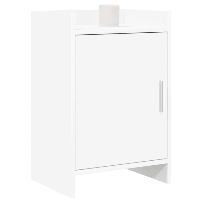Sengeborde 2 pcs Hvid 40 x 30 x 60 cm Konstrueret træ