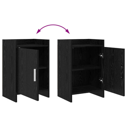 Sengeborde Sort eg 40 x 30 x 60 cm Konstrueret træ