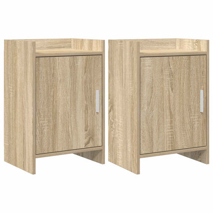 Sengeborde 2 pcs Sonoma-eg 40 x 30 x 60 cm Konstrueret træ
