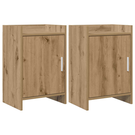 Sengeborde 2 stk. Artisan-eg 40 x 30 x 60 cm Konstrueret træ