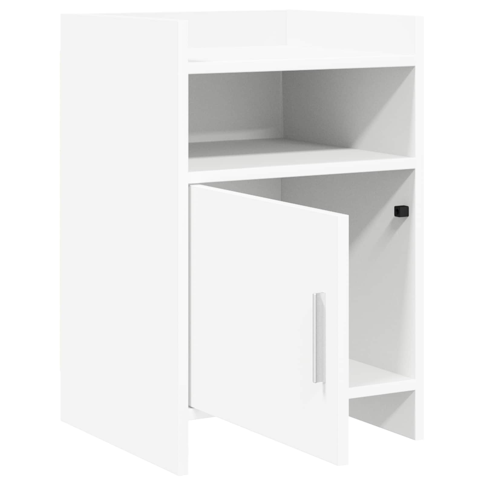 Sengeborde 2 pcs Hvid 40 x 36 x 60 cm Konstrueret træ