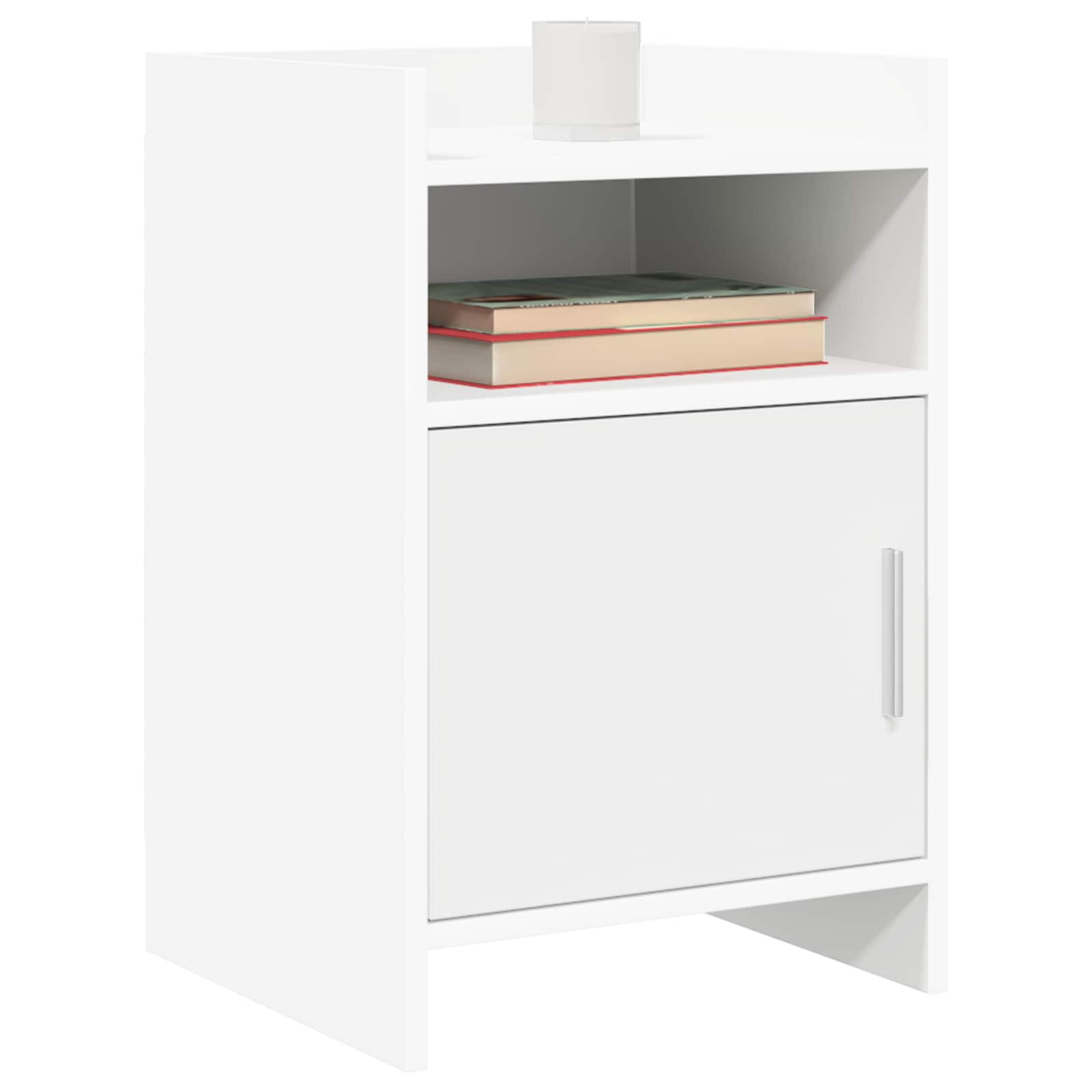 Sengeborde 2 pcs Hvid 40 x 36 x 60 cm Konstrueret træ