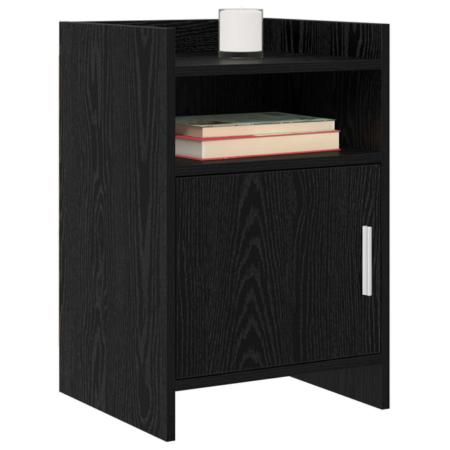 Sengeborde 2 pcs Sort eg 40 x 36 x 60 cm Konstrueret træ
