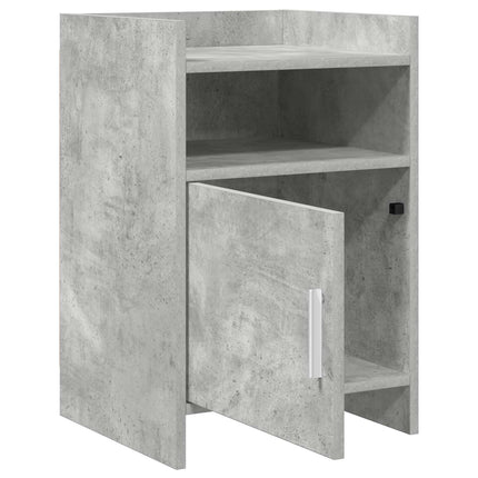 Sengeborde 2 pcs Betongrå 40 x 36 x 60 cm Konstrueret træ