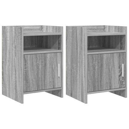 Sengeborde 2 pcs Grå Sonoma 40 x 36 x 60 cm Konstrueret træ
