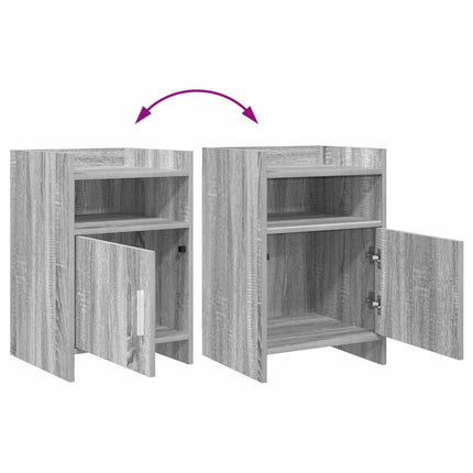 Sengeborde 2 pcs Grå Sonoma 40 x 36 x 60 cm Konstrueret træ